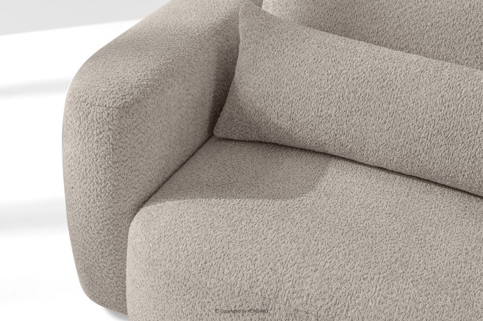 ELOSA Japandi-Ecksofa aus Bouclé-Stoff, rechts, grau grau - Foto 7