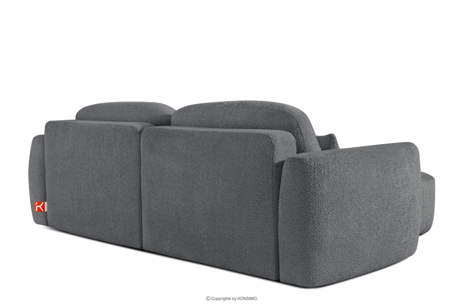 ELOSA Ecksofa im japanischen Stil mit Bouclé-Stoff, rechts, dunkelgrau dunkelgrau - Foto 5