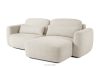 ELOSA Japandi-Ecksofa aus Bouclé-Stoff, rechts, weiß weiß - Foto 3