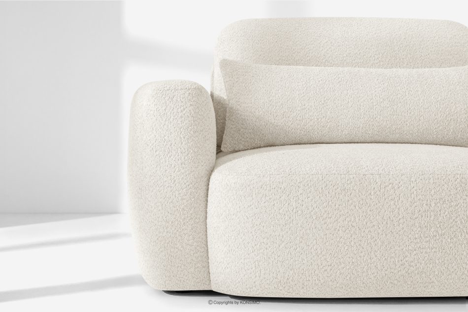 ELOSA Japandi-Ecksofa aus Bouclé-Stoff, rechts, weiß weiß - Foto 6