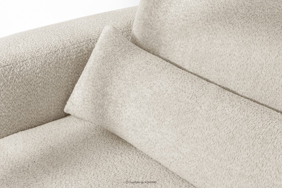 ELOSA Japandi-Ecksofa aus Bouclé-Stoff, rechts, weiß weiß - Foto 8