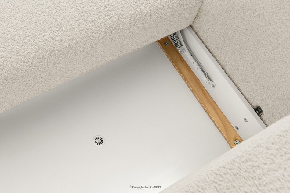 ELOSA Japandi-Ecksofa aus Bouclé-Stoff, rechts, weiß weiß - Foto 12