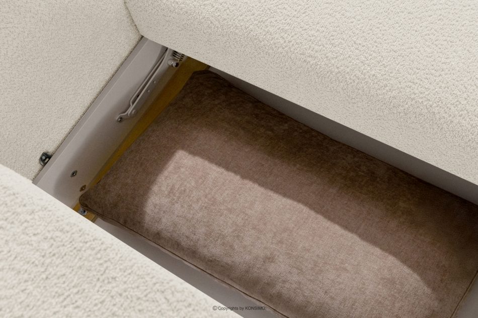 ELOSA Japandi-Ecksofa aus Bouclé-Stoff, rechts, weiß weiß - Foto 14