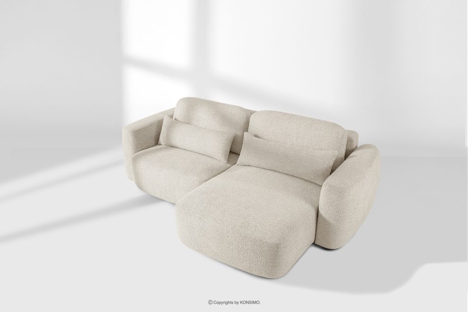 ELOSA Japandi-Ecksofa aus Bouclé-Stoff, rechts, weiß weiß - Foto 19