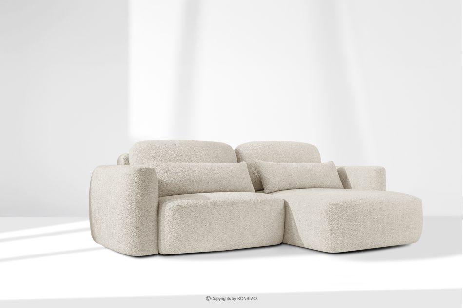 ELOSA Japandi-Ecksofa aus Bouclé-Stoff, rechts, weiß weiß - Foto 20