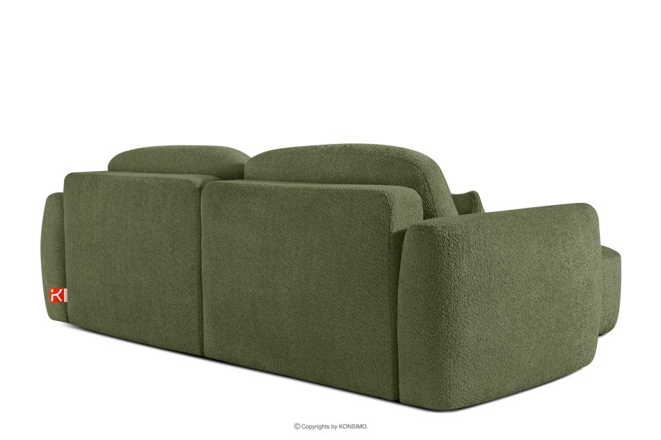ELOSA Ecksofa im japanischen Stil mit Bouclé-Stoff, rechts, olivgrün oliv - Foto 5