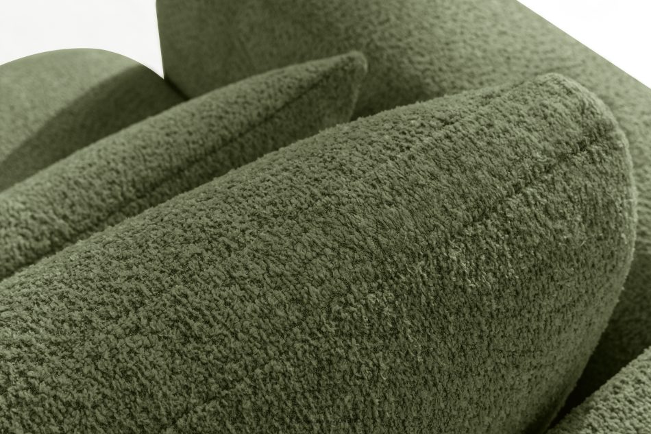 ELOSA Ecksofa im japanischen Stil mit Bouclé-Stoff, rechts, olivgrün oliv - Foto 9