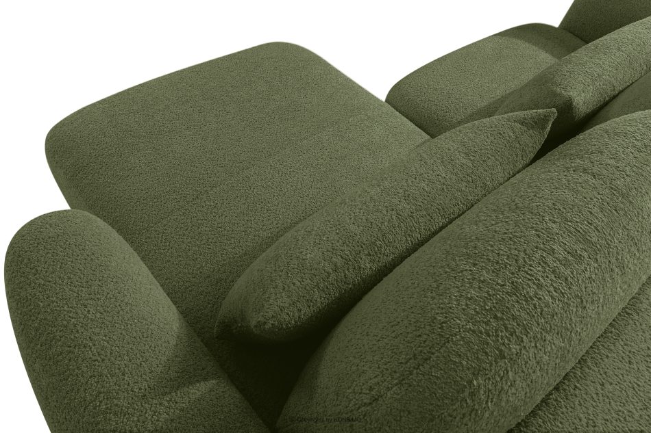 ELOSA Ecksofa im japanischen Stil mit Bouclé-Stoff, rechts, olivgrün oliv - Foto 11