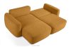 ELOSA Ecksofa im japanischen Stil aus Bouclé-Stoff, links, honigfarben honigfarben - Foto 5