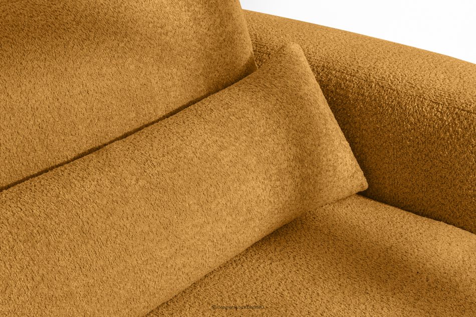 ELOSA Ecksofa im japanischen Stil aus Bouclé-Stoff, links, honigfarben honigfarben - Foto 8