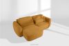 ELOSA Ecksofa im japanischen Stil aus Bouclé-Stoff, links, honigfarben honigfarben - Foto 20