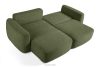 ELOSA Ecksofa im japanischen Stil mit Bouclé-Stoff links olivgrün oliv - Foto 5