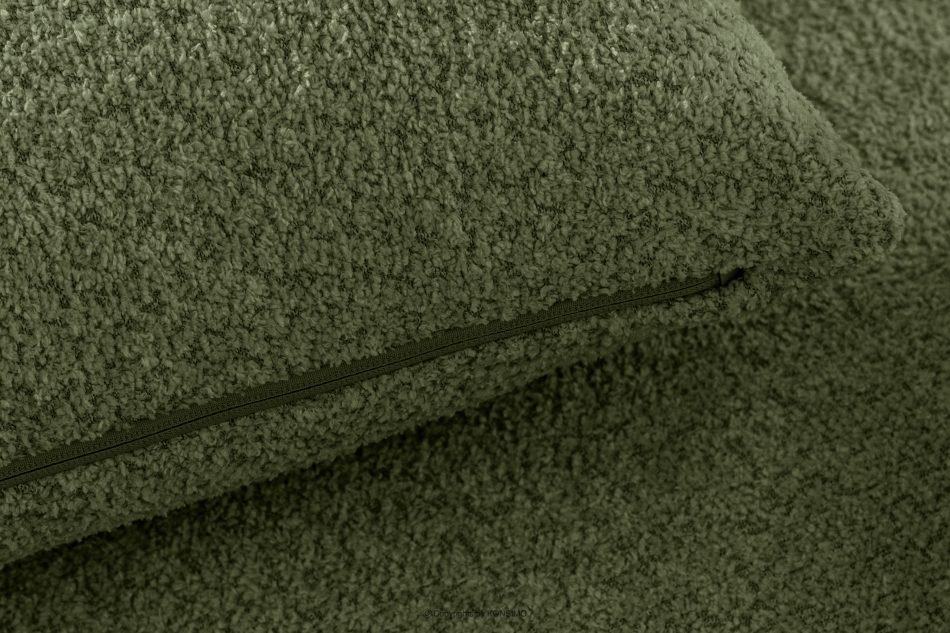 ELOSA Ecksofa im japanischen Stil mit Bouclé-Stoff links olivgrün oliv - Foto 10