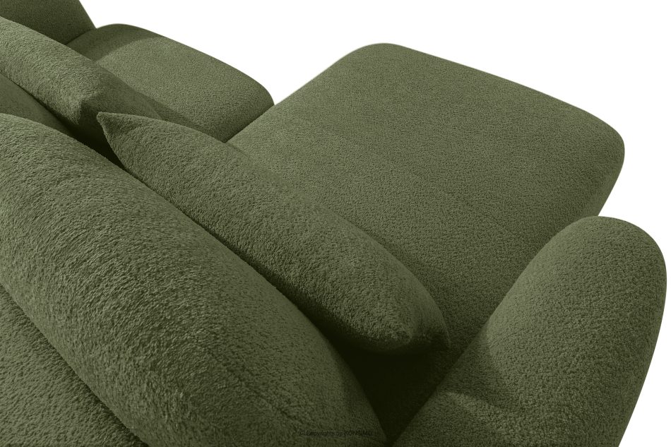 ELOSA Ecksofa im japanischen Stil mit Bouclé-Stoff links olivgrün oliv - Foto 11