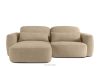 Japandi-Ecksofa aus Bouclé-Stoff, links, beige