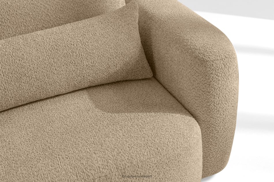 ELOSA Japandi-Ecksofa aus Bouclé-Stoff, links, beige beige - Foto 7