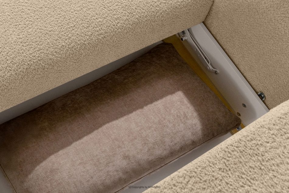 ELOSA Japandi-Ecksofa aus Bouclé-Stoff, links, beige beige - Foto 14