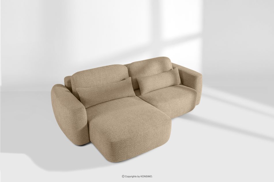 ELOSA Japandi-Ecksofa aus Bouclé-Stoff, links, beige beige - Foto 19