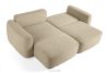 ELOSA Japandi-Ecksofa aus Bouclé-Stoff, links, hellbeige hellbeige - Foto 5