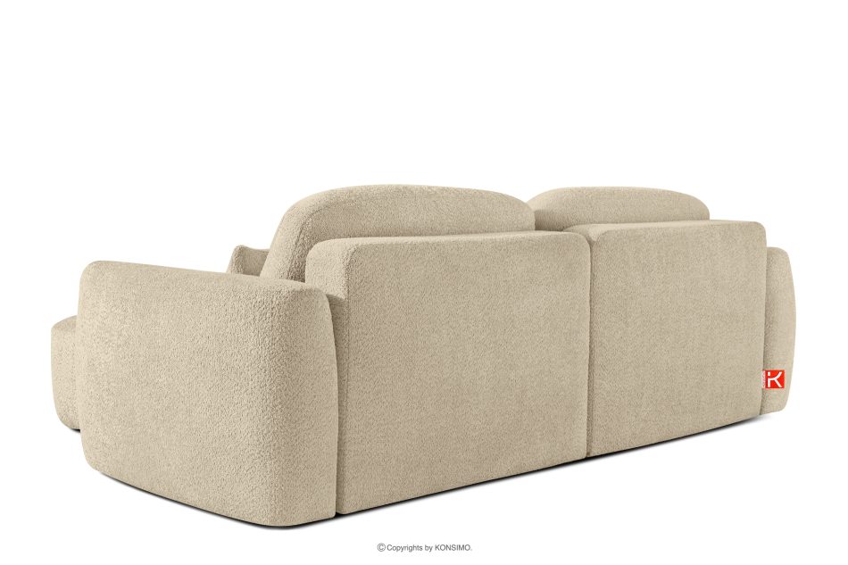 ELOSA Japandi-Ecksofa aus Bouclé-Stoff, links, hellbeige hellbeige - Foto 5
