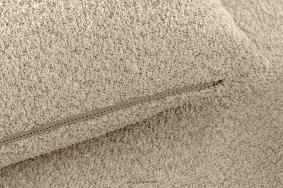 ELOSA Japandi-Ecksofa aus Bouclé-Stoff, links, hellbeige hellbeige - Foto 10