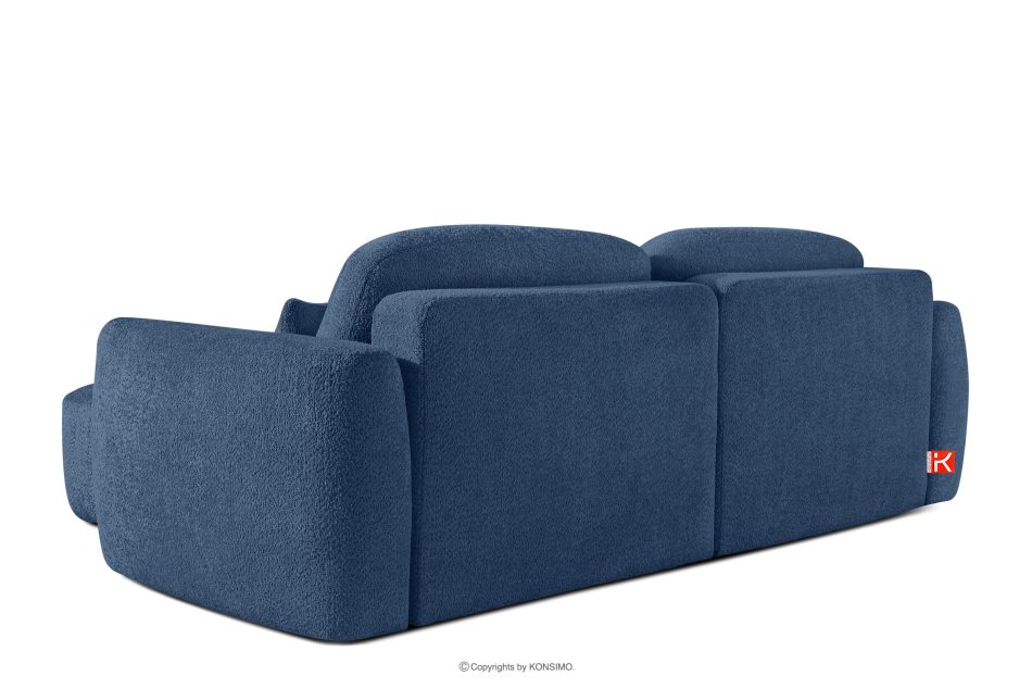 ELOSA Ecksofa im japanischen Stil mit Bouclé-Stoff links marineblau dunkelblau - Foto 5