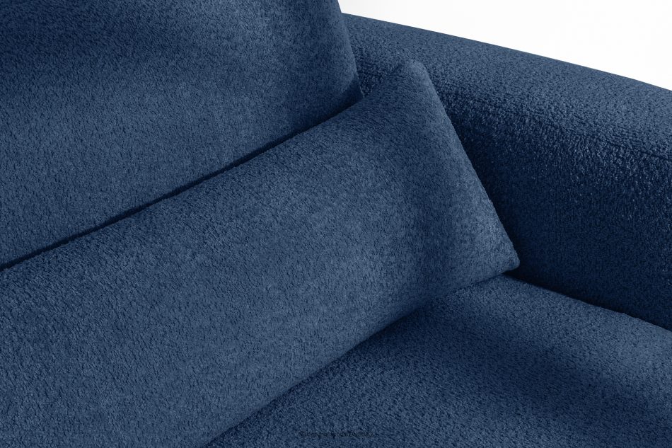 ELOSA Ecksofa im japanischen Stil mit Bouclé-Stoff links marineblau dunkelblau - Foto 8