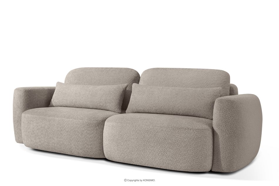 ELOSA Sofa und Sessel im Japandi-Stil aus grauem Bouclé-Stoff grau - Foto 3