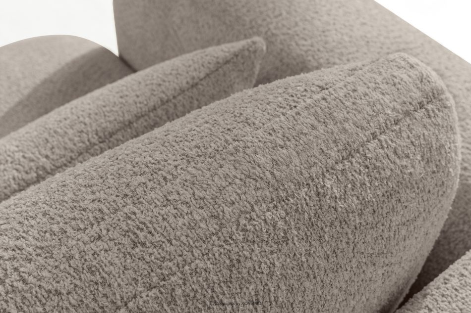 ELOSA Sofa und Sessel im Japandi-Stil aus grauem Bouclé-Stoff grau - Foto 10