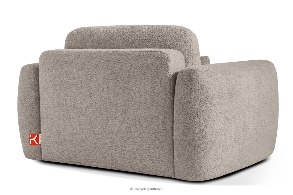 ELOSA Sofa und Sessel im Japandi-Stil aus grauem Bouclé-Stoff grau - Foto 19
