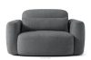ELOSA Sofa und Sessel im japanischen Stil aus dunkelgrauem Bouclé-Stoff dunkelgrau - Foto 17