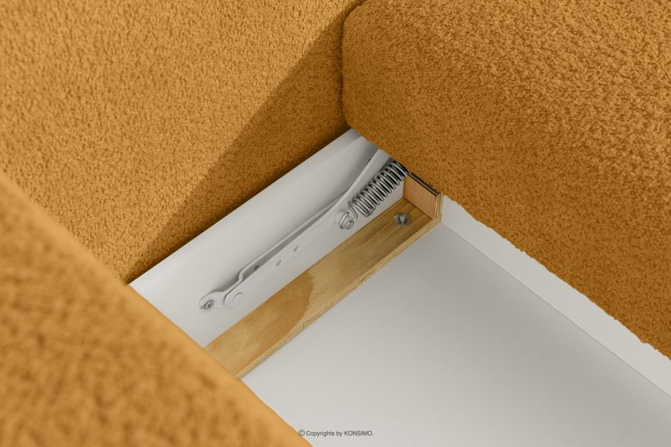 ELOSA Sofa und Sessel im japanischen Stil aus honigfarbenem Bouclé-Stoff honigfarben - Foto 14