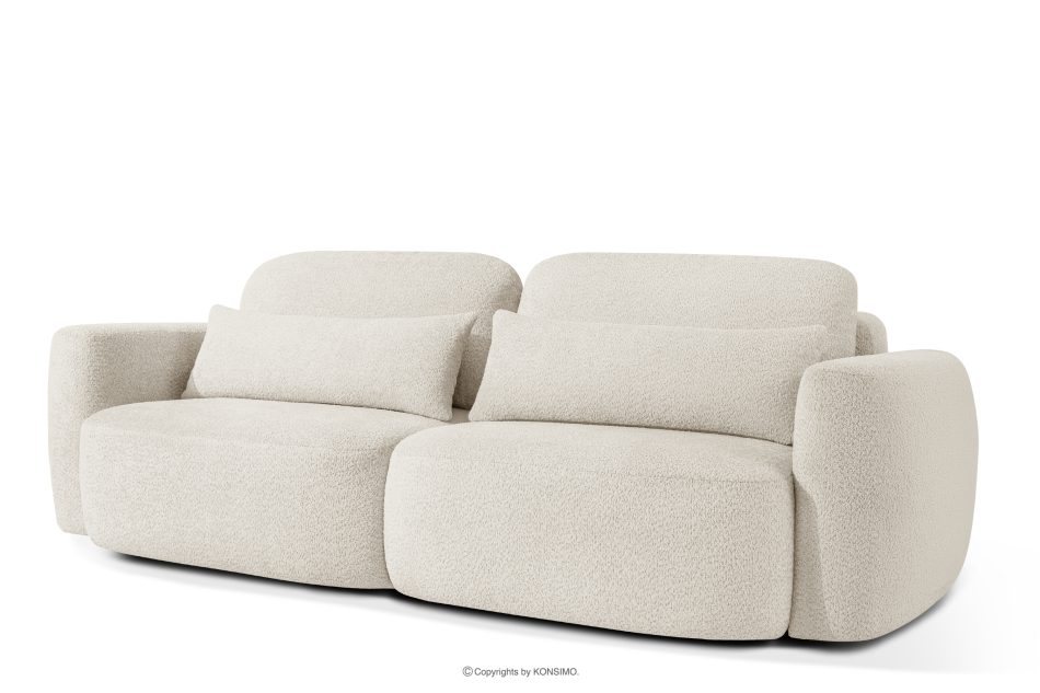ELOSA Sofa und Sessel im Japandi-Stil aus weißem Bouclé-Stoff weiß - Foto 3