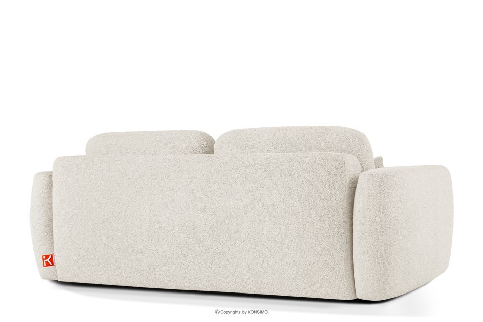 ELOSA Sofa und Sessel im Japandi-Stil aus weißem Bouclé-Stoff weiß - Foto 6