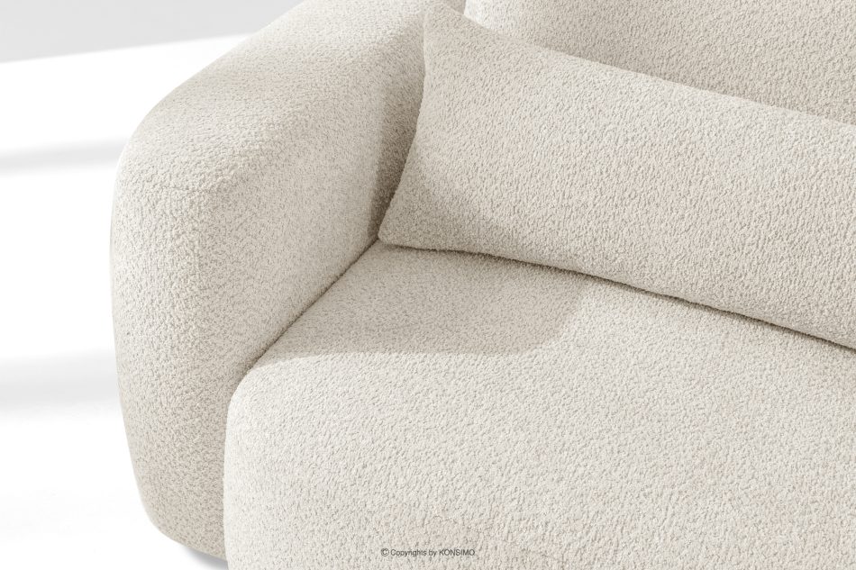 ELOSA Sofa und Sessel im Japandi-Stil aus weißem Bouclé-Stoff weiß - Foto 8