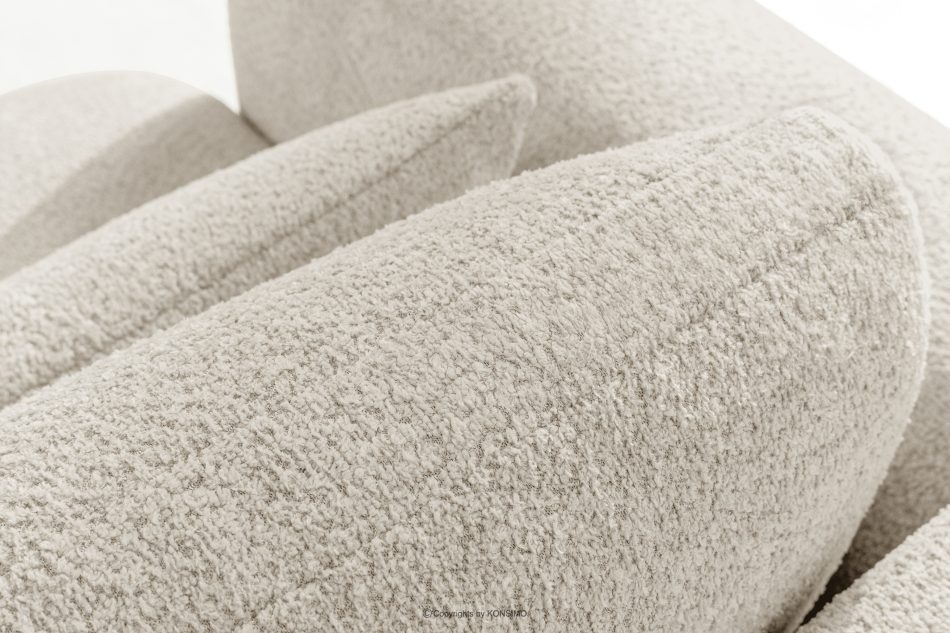 ELOSA Sofa und Sessel im Japandi-Stil aus weißem Bouclé-Stoff weiß - Foto 10