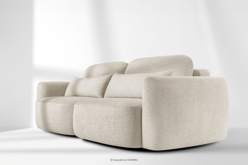 ELOSA Sofa und Sessel im Japandi-Stil aus weißem Bouclé-Stoff weiß - Foto 25