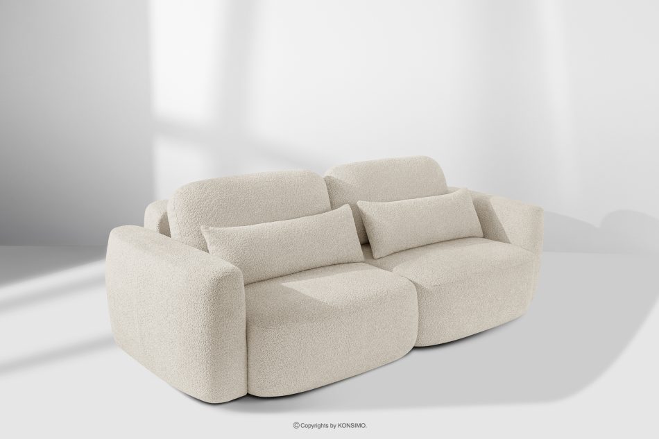 ELOSA Sofa und Sessel im Japandi-Stil aus weißem Bouclé-Stoff weiß - Foto 27