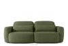 ELOSA Sofa und Sessel im japanischen Stil aus olivgrünem Bouclé-Stoff oliv - Foto 3