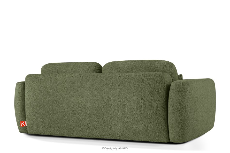 ELOSA Sofa und Sessel im japanischen Stil aus olivgrünem Bouclé-Stoff oliv - Foto 6