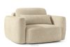 ELOSA Sofa und Sessel im Japandi-Stil aus hellbeigem Bouclé-Stoff hellbeige - Foto 19
