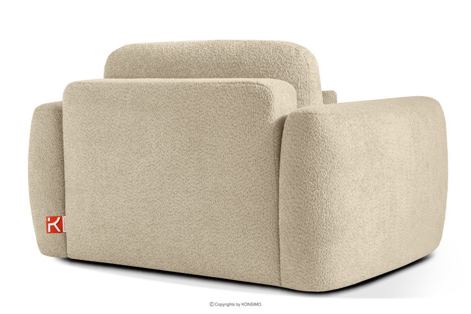 ELOSA Sofa und Sessel im Japandi-Stil aus hellbeigem Bouclé-Stoff hellbeige - Foto 19