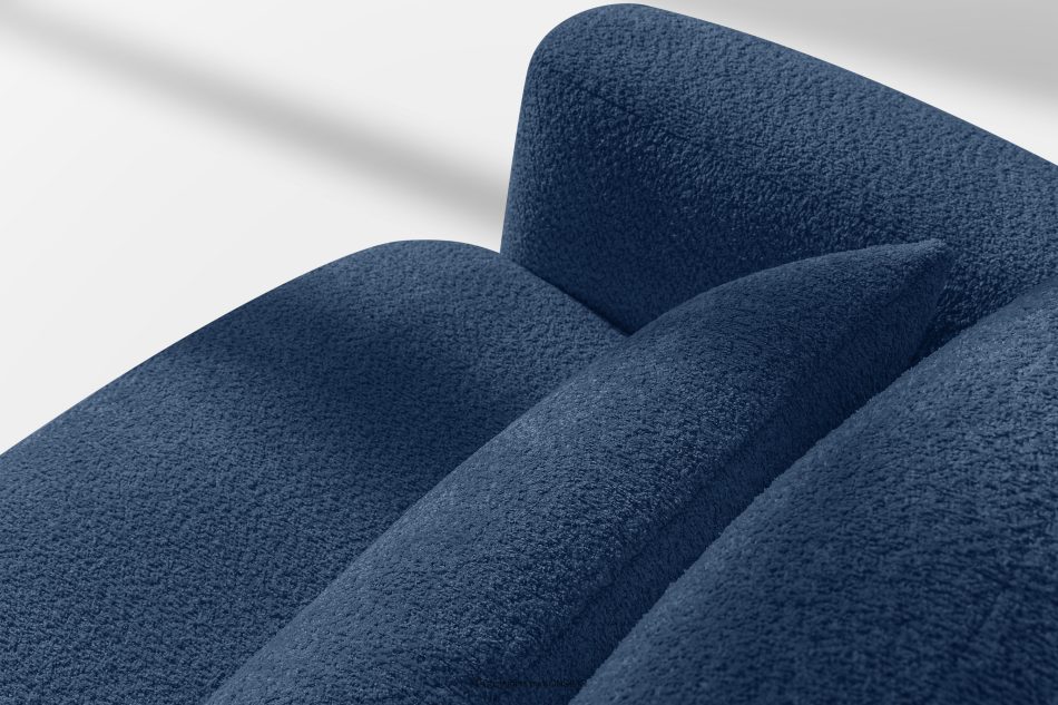 ELOSA Sofa und Sessel im japanischen Stil aus dunkelblauem Bouclé-Stoff dunkelblau - Foto 12