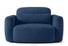ELOSA Sofa und Sessel im japanischen Stil aus dunkelblauem Bouclé-Stoff dunkelblau - Foto 17