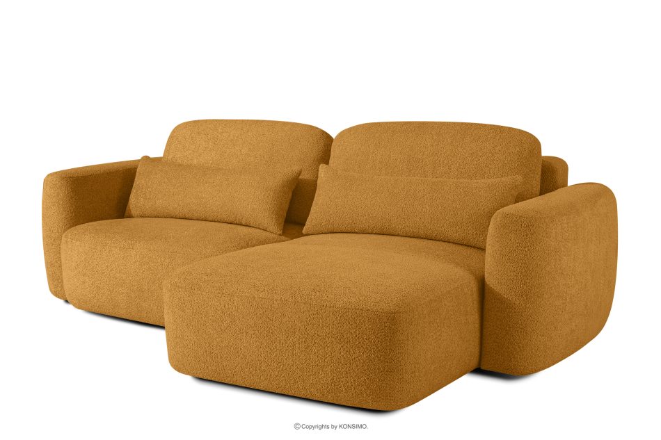 ELOSA Rechte Ecksofa und Sessel im japanischen Stil Bouclé honigfarben honigfarben - Foto 3