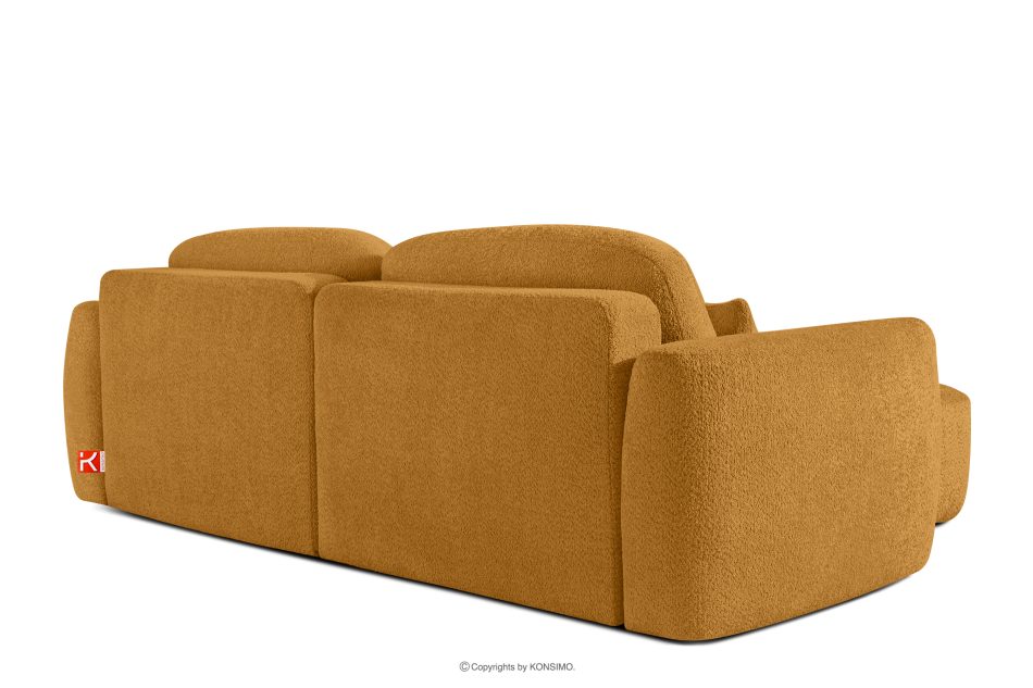 ELOSA Rechte Ecksofa und Sessel im japanischen Stil Bouclé honigfarben honigfarben - Foto 6