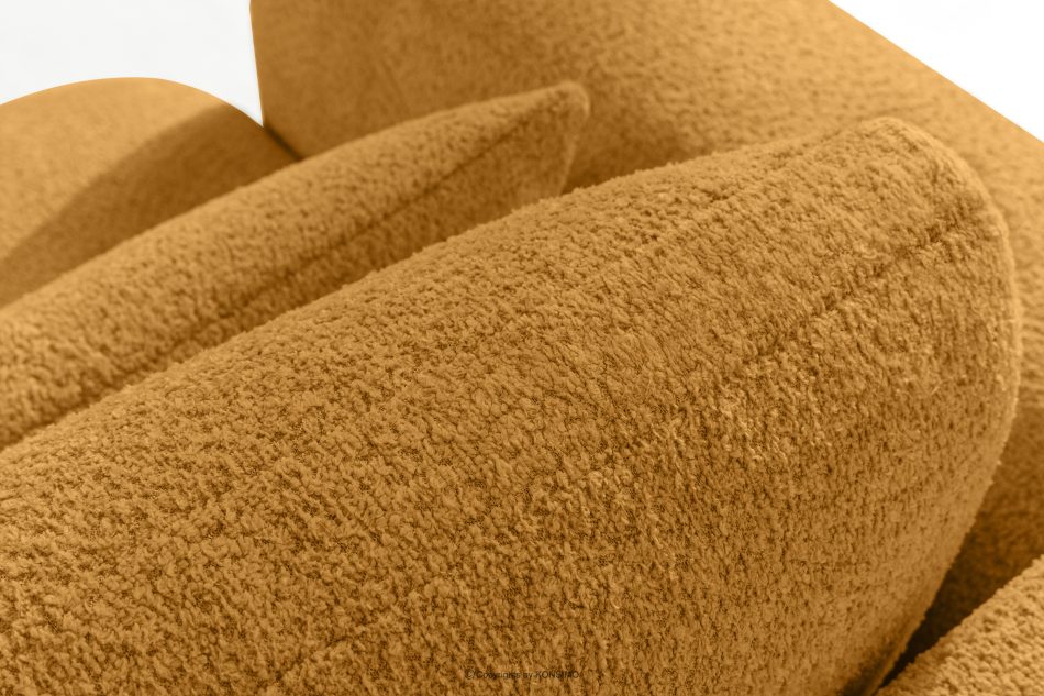 ELOSA Rechte Ecksofa und Sessel im japanischen Stil Bouclé honigfarben honigfarben - Foto 10