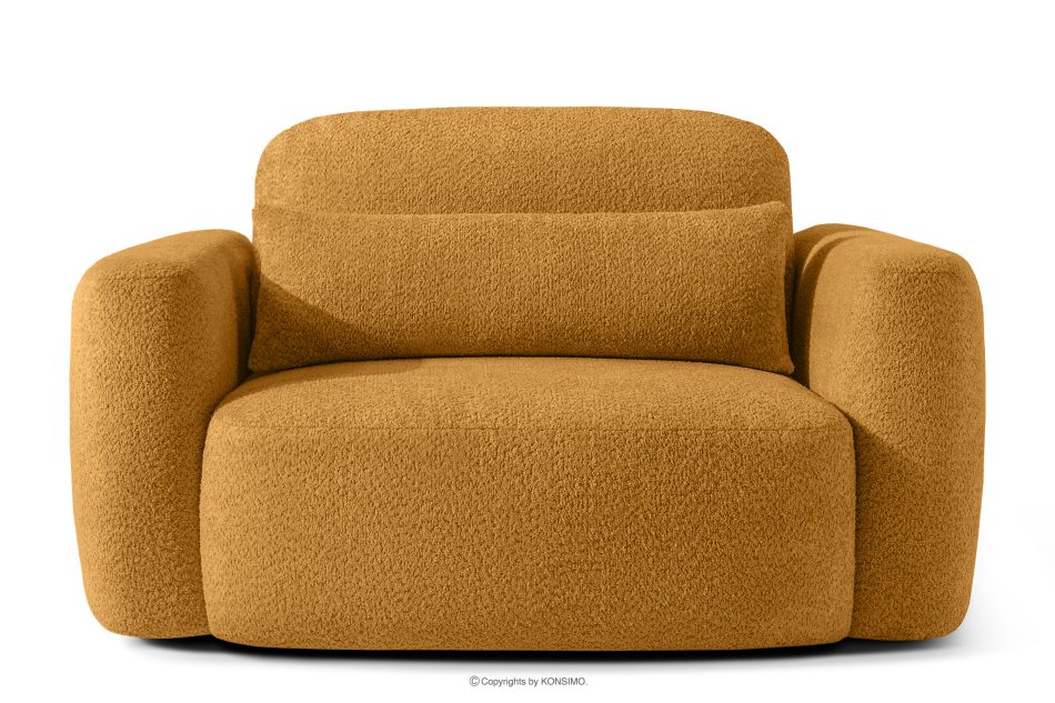 ELOSA Rechte Ecksofa und Sessel im japanischen Stil Bouclé honigfarben honigfarben - Foto 16