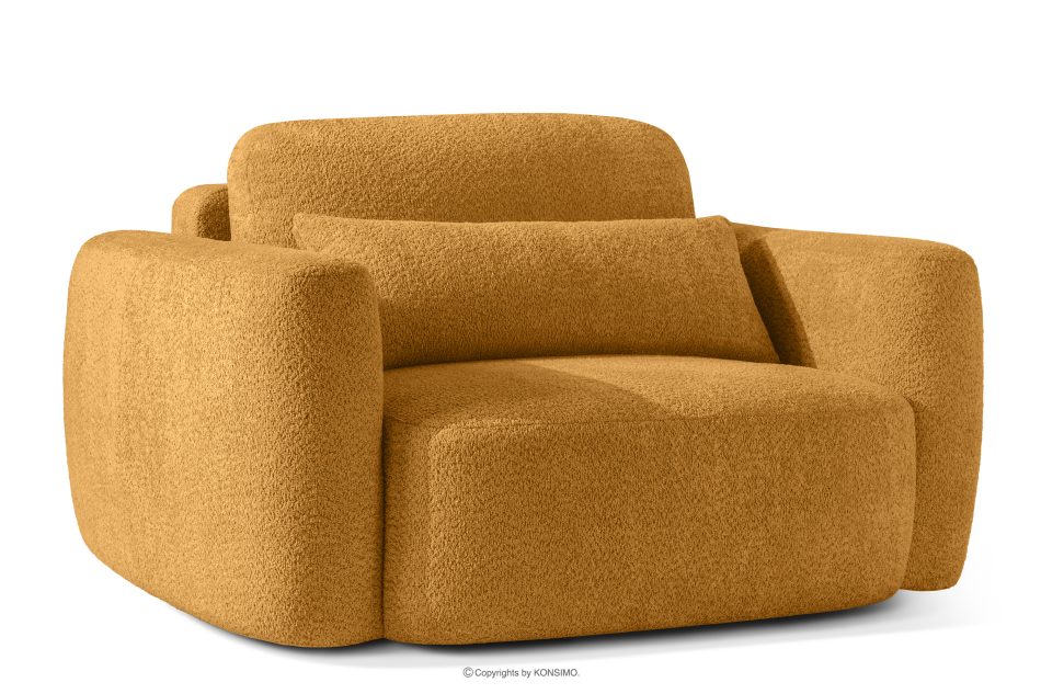 ELOSA Rechte Ecksofa und Sessel im japanischen Stil Bouclé honigfarben honigfarben - Foto 18