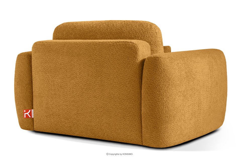 ELOSA Rechte Ecksofa und Sessel im japanischen Stil Bouclé honigfarben honigfarben - Foto 19